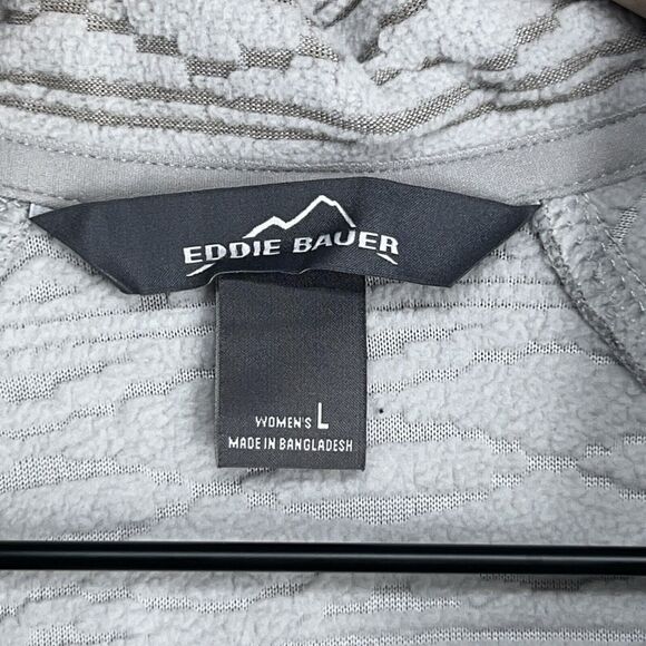 EDDIE BAUER Womens Aztec Southwest Pattern Quarter Zip Fleece Pullover Size L - Picture 4 of 9